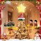 Musical Rotating Christmas Tree Topper (Red, Green, and Gold)